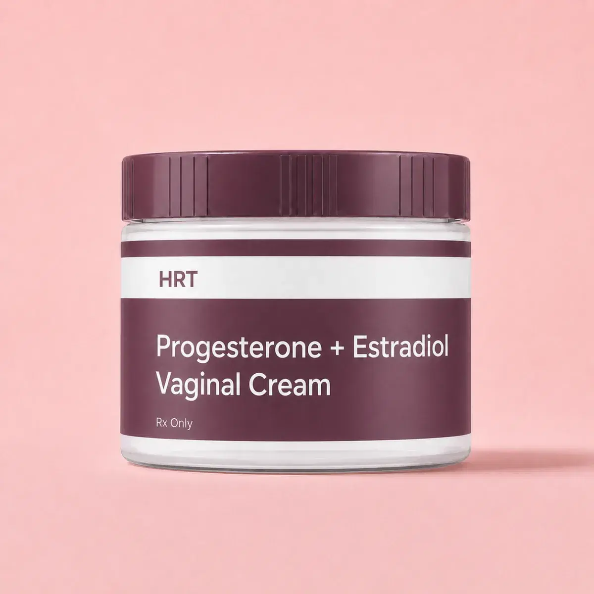 Compounded progesterone and estradiol vaginal cream